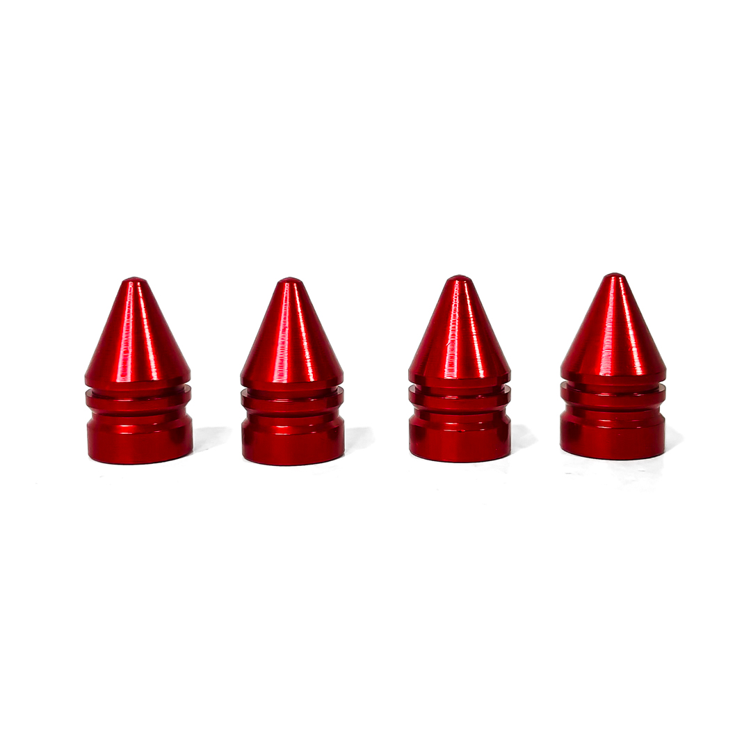 JUEGO DE TAPITAS DE VALVULA TUNNING SET X 4 PCS BALA ROJAS - 3