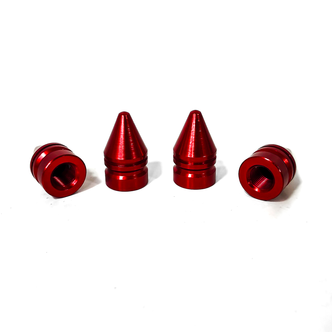 JUEGO DE TAPITAS DE VALVULA TUNNING SET X 4 PCS BALA ROJAS - 4