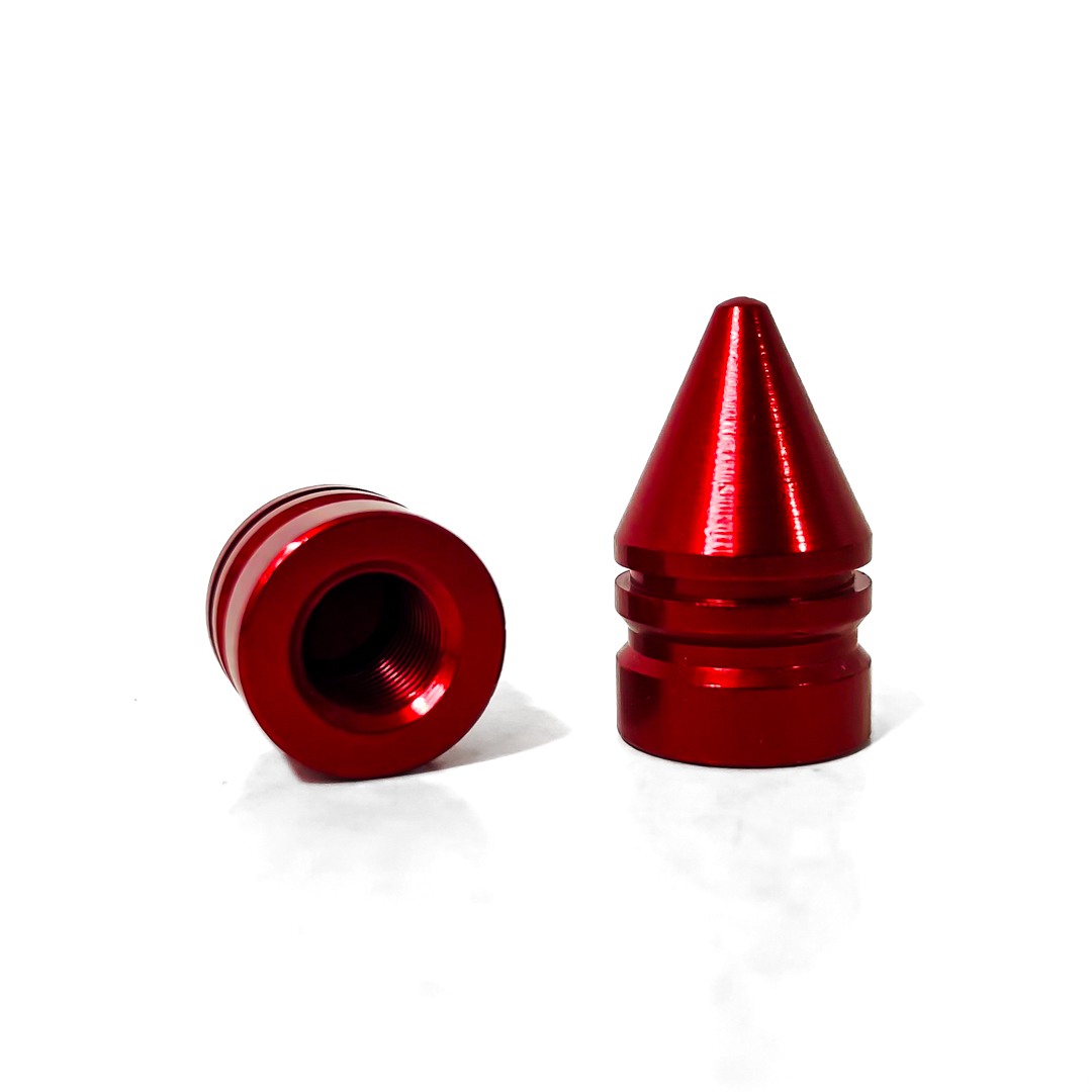 JUEGO DE TAPITAS DE VALVULA TUNNING SET X 4 PCS BALA ROJAS - 5
