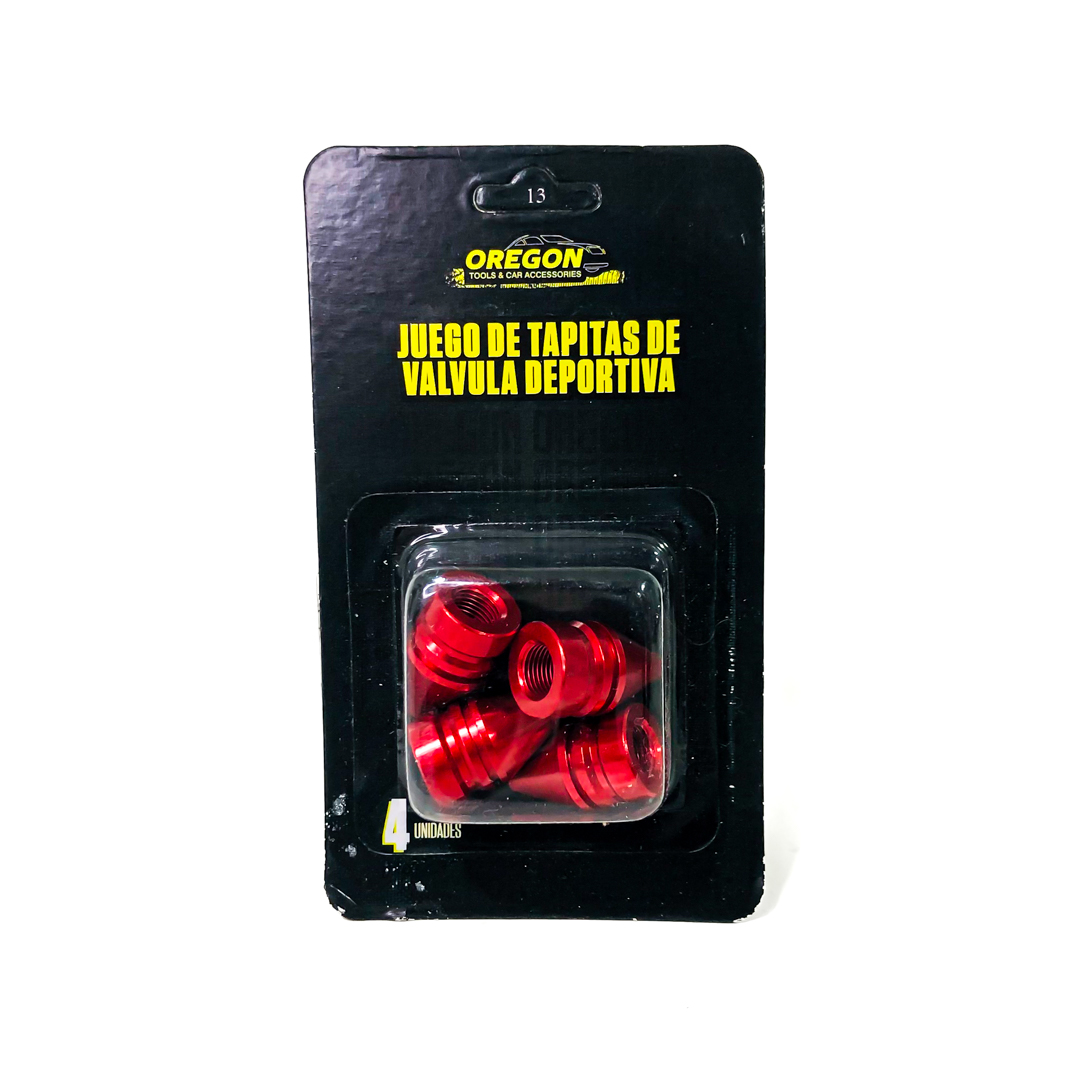 JUEGO DE TAPITAS DE VALVULA TUNNING SET X 4 PCS BALA ROJAS - 6