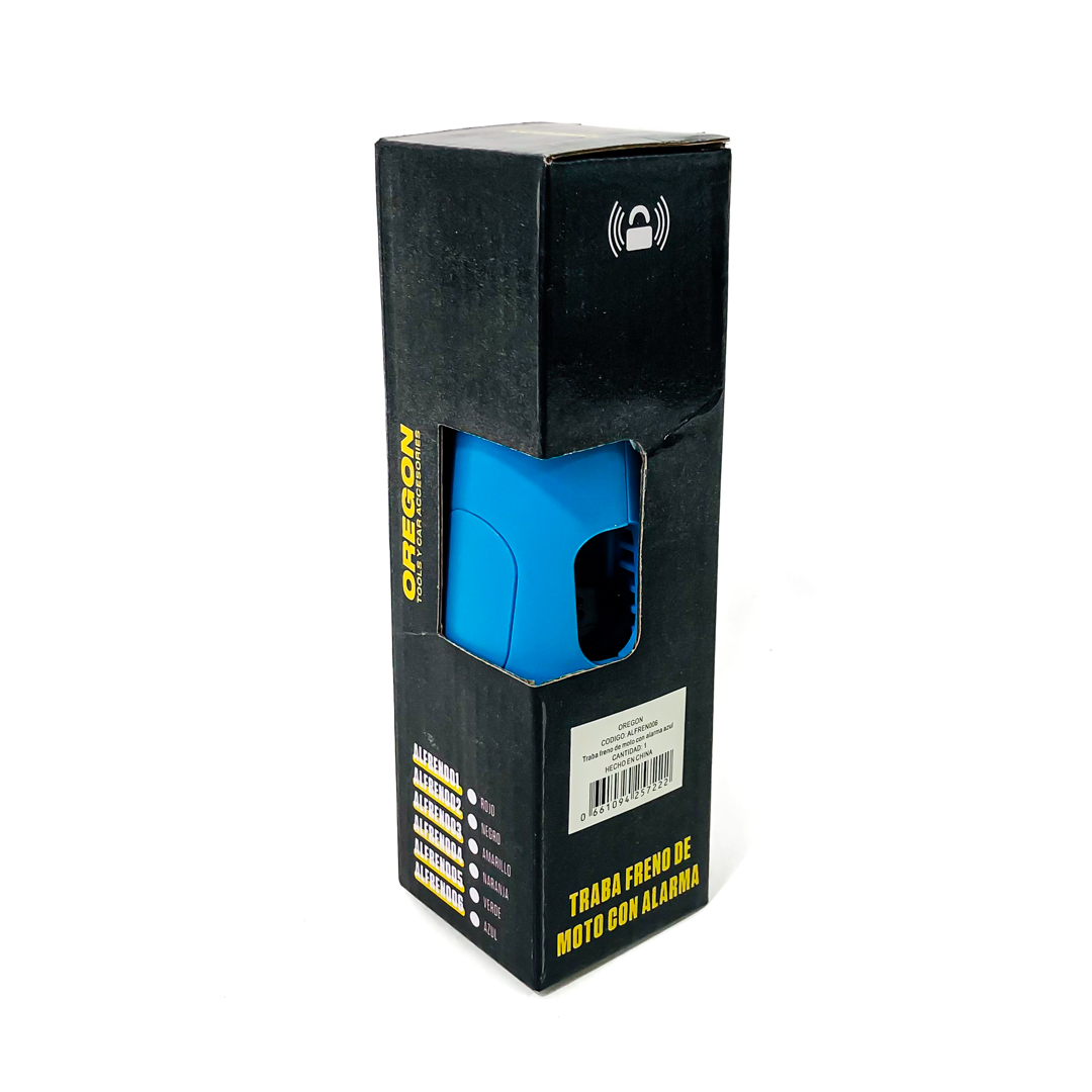 ALARMA PARA MOTO UNIVERSAL PARA FRENOS DE VOLANTE COLOR AZUL - 3