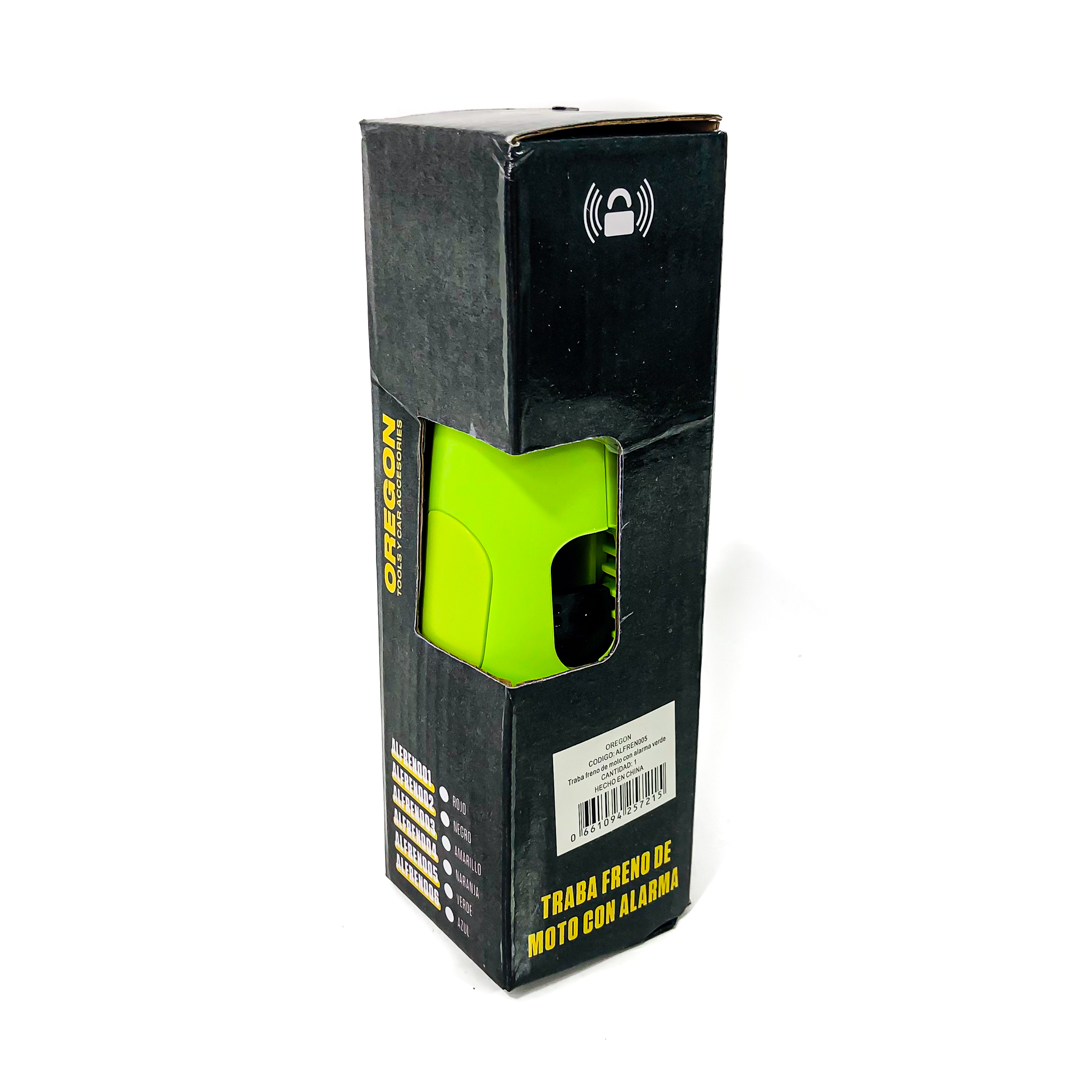 ALARMA PARA MOTO UNIVERSAL PARA FRENOS DE VOLANTE COLOR VERDE - 2