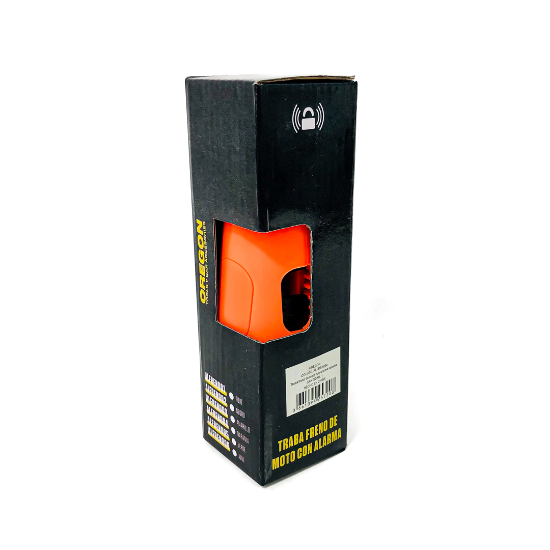 ALARMA PARA MOTO UNIVERSAL PARA FRENOS DE VOLANTE COLOR NARANJA - 4