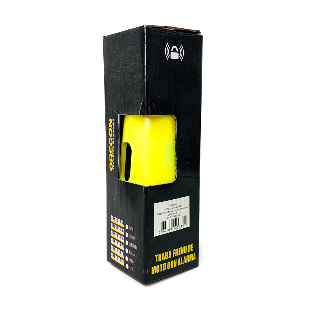 ALARMA PARA MOTO UNIVERSAL PARA FRENOS DE VOLANTE COLOR AMARILLO - 9