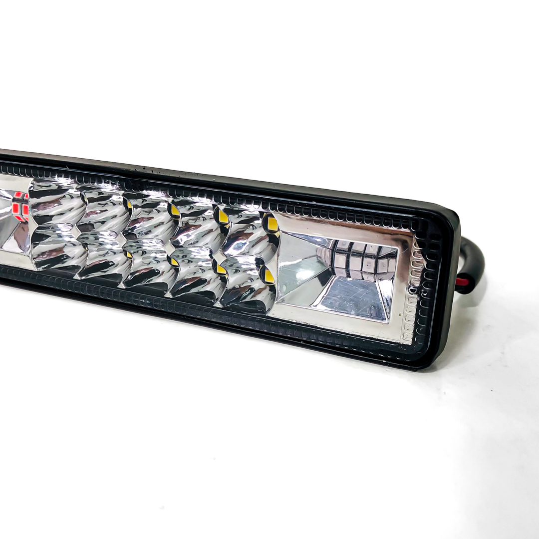 OFF ROAD FARO DE LED FARO DE LED RECTANGULAR - MICRO CHIP 18 LED BLANCO Y FUNCIONES AZUL/ROJO 15.5X4.3X4.1CM - 2