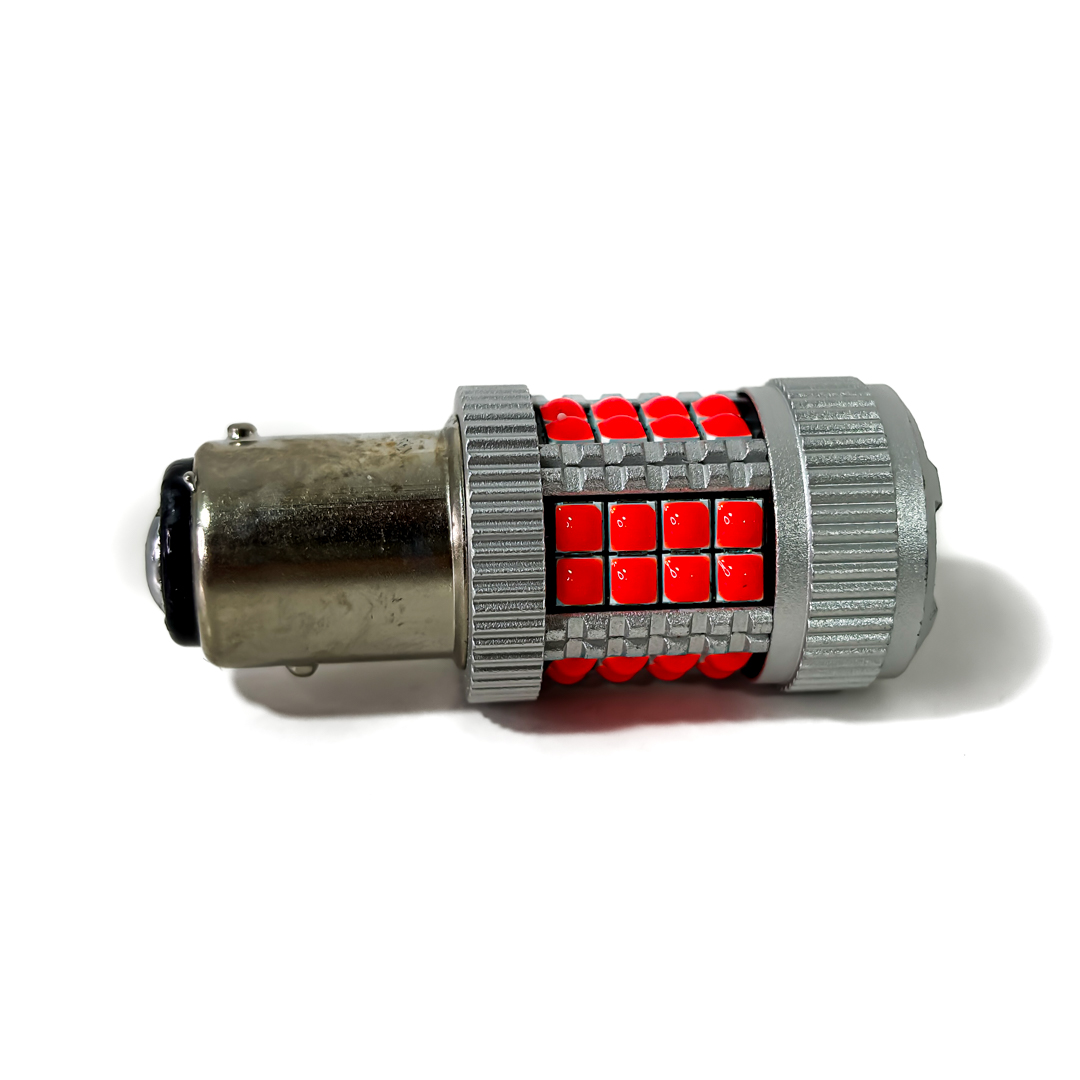 LED SENALIZACION CREE 1157 / 1034 P21/5W COLOR ROJO - 24 WATTS SUPER CANBUS- 40 LED CREE - 12V/24V