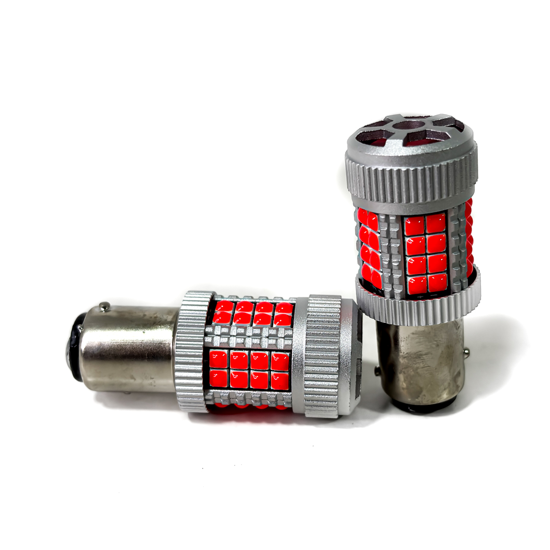 LED SENALIZACION CREE 1157 / 1034 P21/5W COLOR ROJO - 24 WATTS SUPER CANBUS- 40 LED CREE - 12V/24V - 2