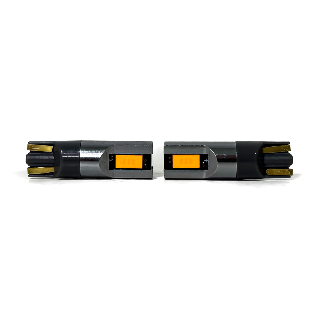 LED SENALIZACION CREE 2825 W5W COLOR AMBAR - 10 WATTS SUPER CANBUS - PLACA CHIP CREE - 12V/24V - 2