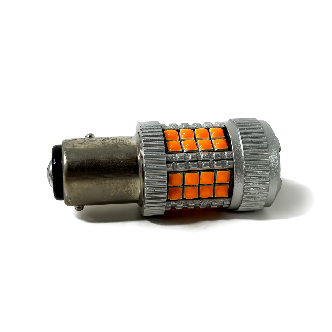 LED SENALIZACION CREE 1157 / 1034 P21/5W COLOR AMBAR - 24 WATTS SUPER CANBUS- 40 LED CREE - 12V/24V - 3