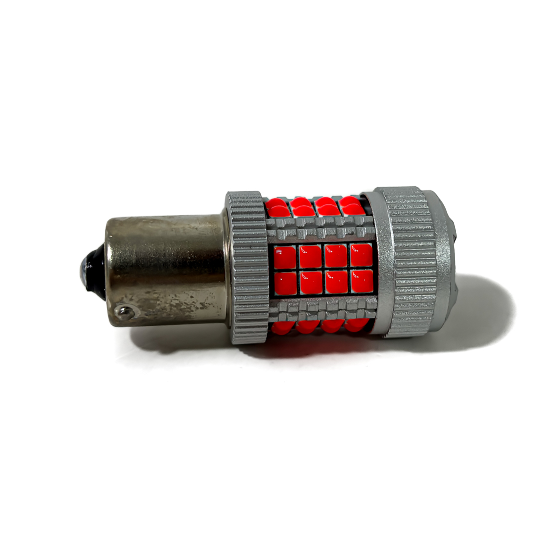 LED SENALIZACION CREE 1156 / 1141 P21W COLOR ROJO - 24 WATTS SUPER CANBUS- 40 LED CREE - 12V/24V