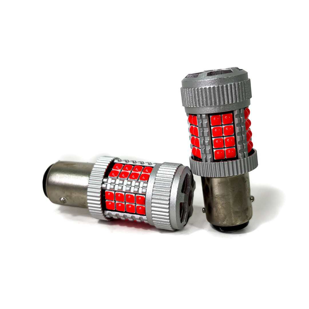 LED SENALIZACION CREE 1157 / 1034 P21/5W COLOR ROJO - 24 WATTS SUPER CANBUS- 40 LED CREE - 12V/24V - 5