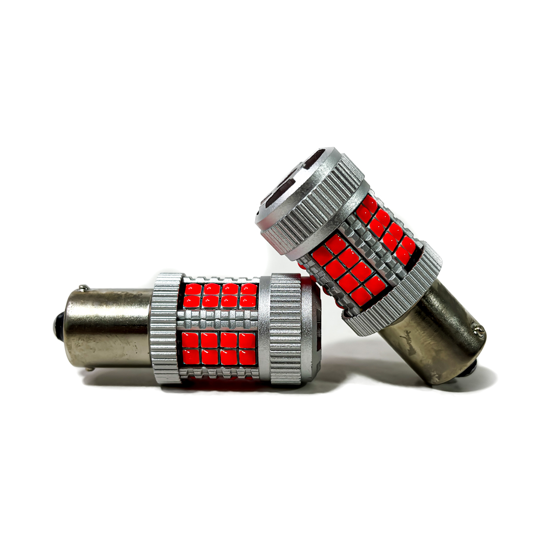 LED SENALIZACION CREE 1156 / 1141 P21W COLOR ROJO - 24 WATTS SUPER CANBUS- 40 LED CREE - 12V/24V - 2