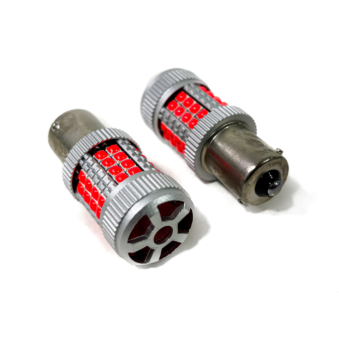 LED SENALIZACION CREE 1156 / 1141 P21W COLOR ROJO - 24 WATTS SUPER CANBUS- 40 LED CREE - 12V/24V - 3