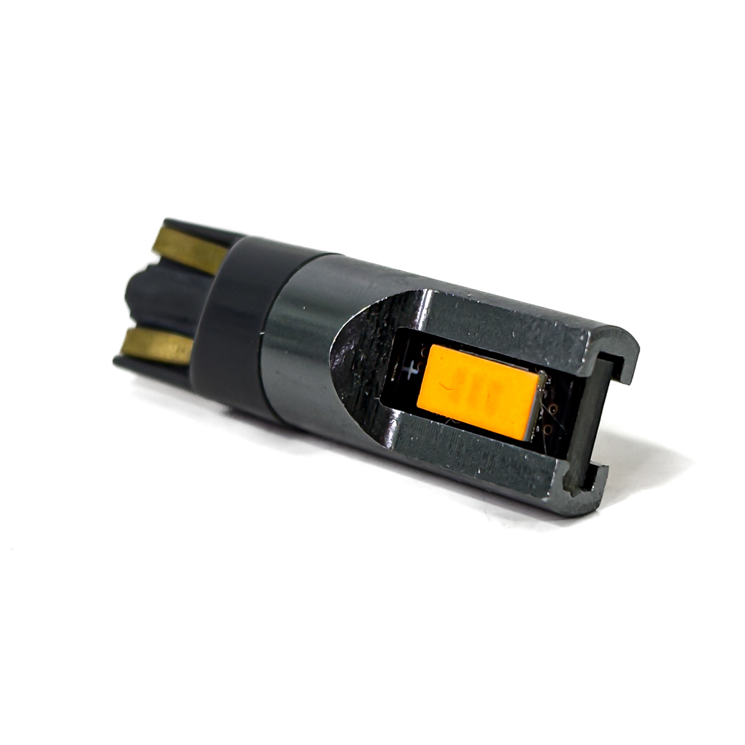 LED SENALIZACION CREE 2825 W5W COLOR AMBAR - 10 WATTS SUPER CANBUS - PLACA CHIP CREE - 12V/24V - 3