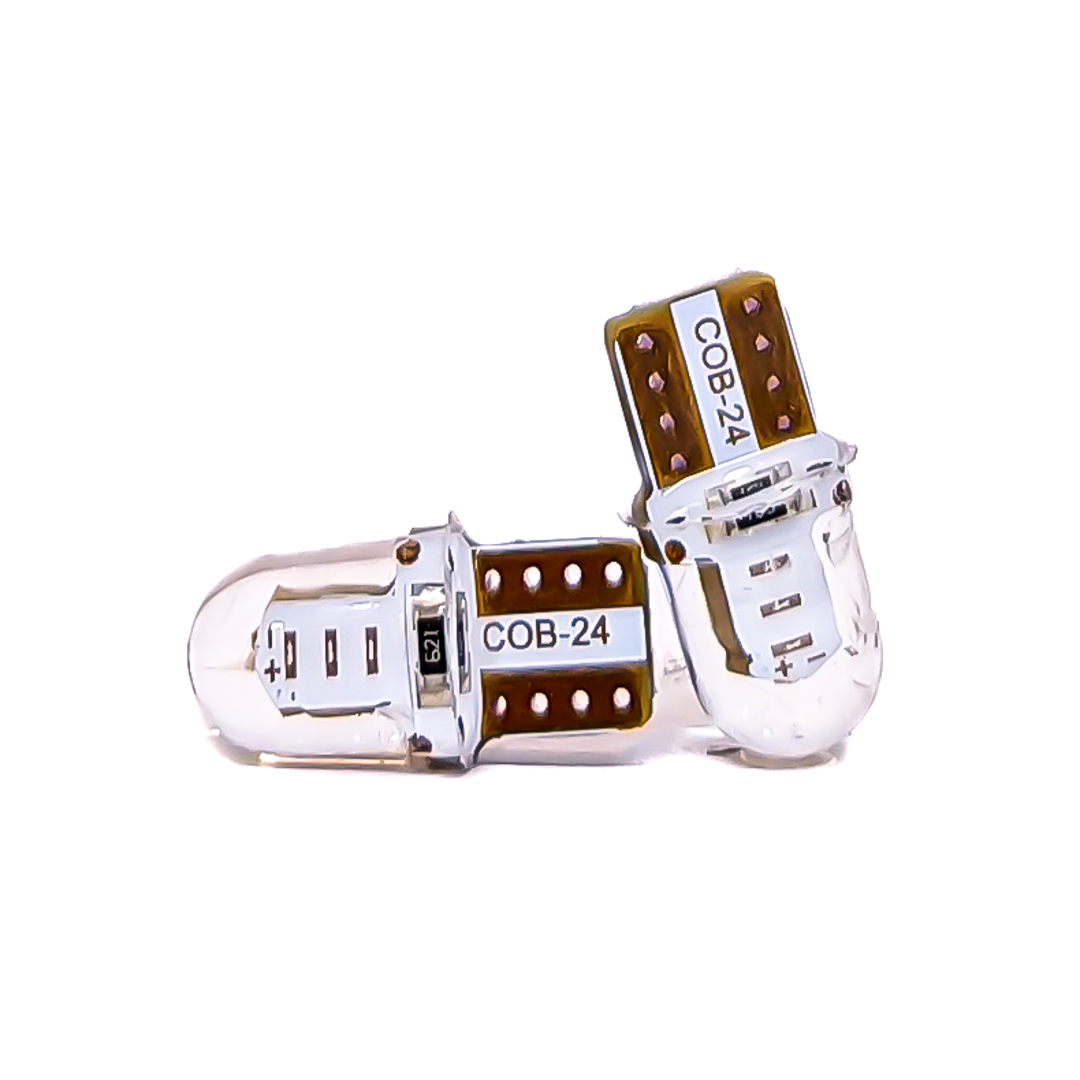 LED SEÑALIZACION SILICA BLISTER X 2 2821 - T10 - W5W LED COB MINI SILICONADO AZUL 24V BLISTER X 2 UNIDADES - 7