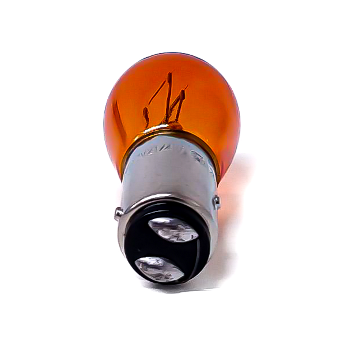 LAMPARAS DE SEÑALIZACION P21/4W 12V  BAZ15D 1034 AMBAR V PATAS DEFASADAS  (CODIGO ANTERIOR: 12491KOAMB) CANTIDAD POR CAJA MASTER 1000
