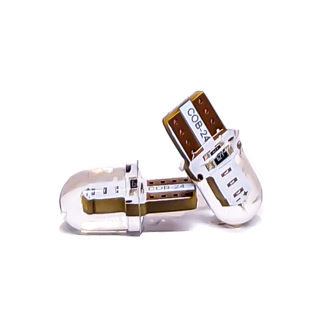 LED SEÑALIZACION SILICA BLISTER X 2 2821 - T10 - W5W LED COB MINI SILICONADO AZUL 24V BLISTER X 2 UNIDADES - 8