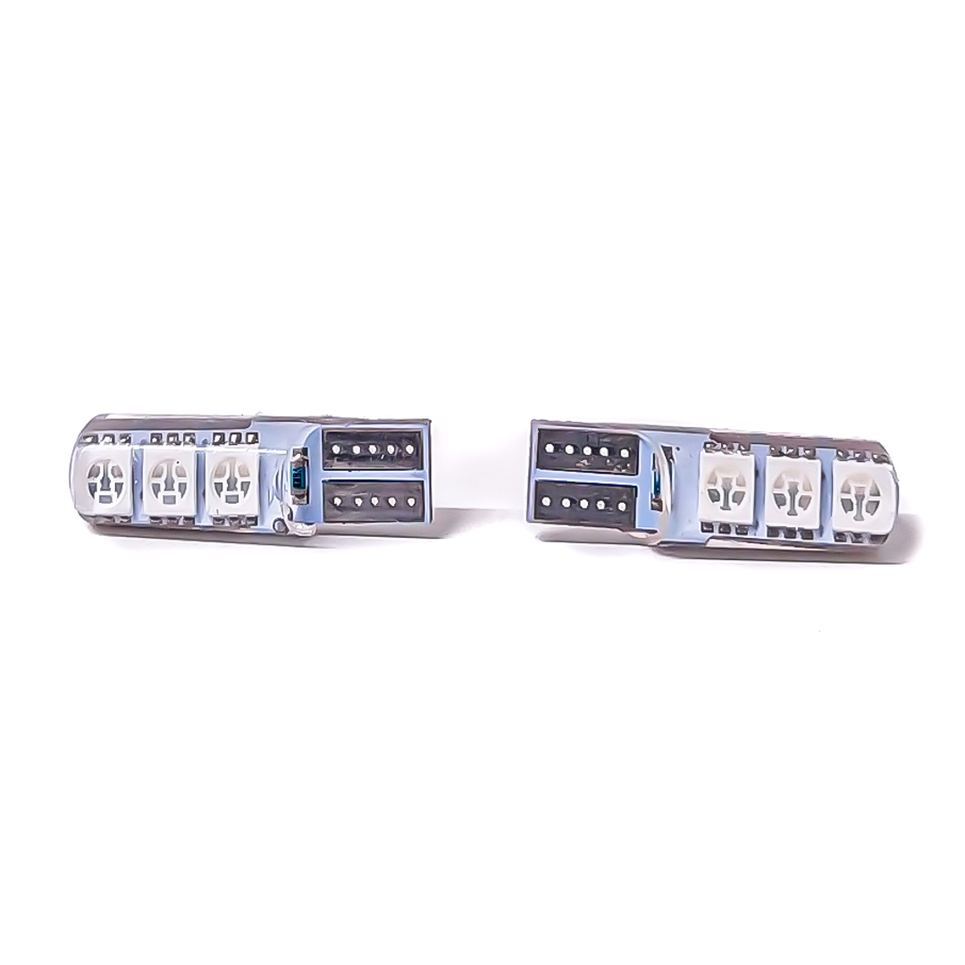 LED SEÑALIZACION SILICA BLISTER X 2 2821 - T10 - W5W - 6 LED 2835 SILICONADO CANBUS VERDE 12V BLISTER X 2 UNIDADES - 3
