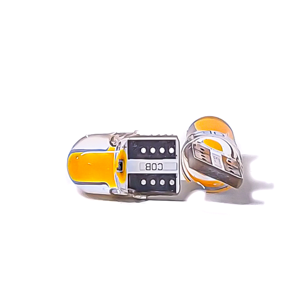LED SEÑALIZACION SILICA BLISTER X 2 2821 - T10 - W5W LED COB MINI SILICONADO AMBAR 12V BLISTER X 2 UNIDADES CANTIDAD POR CAJA MASTER 1250 - 4
