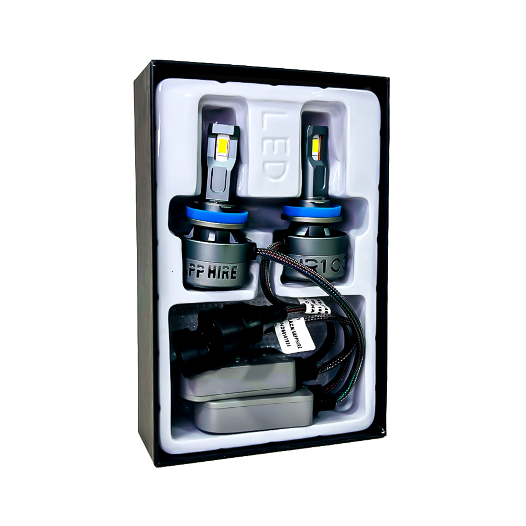 OFF ROAD KIT DE LED BLACK SAPPHIRE SUPER CANBUS H11 75 WATTS CON COOLER INTERNO  Y DRIVER EXTERNO - 7