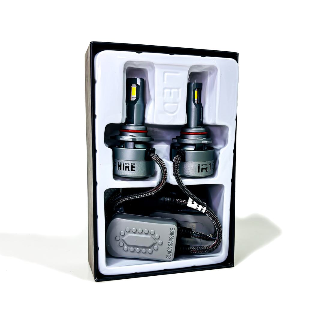OFF ROAD KIT DE LED BLACK SAPPHIRE SUPER CANBUS HIR 9012 75 WATTS CON COOLER INTERNO  Y DRIVER EXTERNO - 8