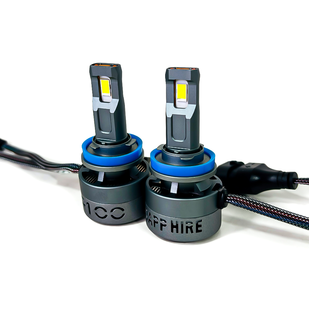 OFF ROAD KIT DE LED BLACK SAPPHIRE SUPER CANBUS H11 75 WATTS CON COOLER INTERNO  Y DRIVER EXTERNO - 9