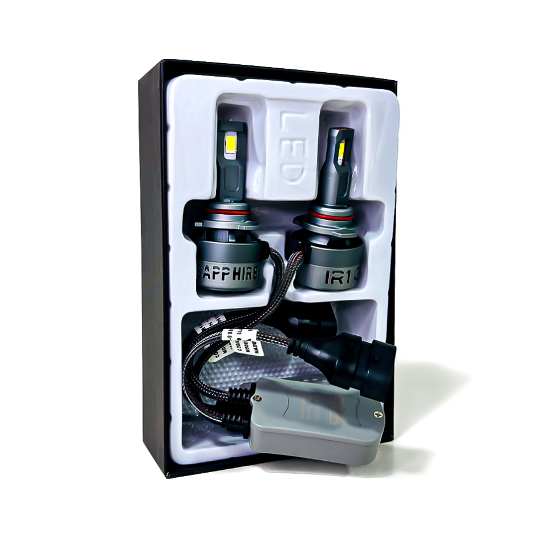 OFF ROAD KIT DE LED BLACK SAPPHIRE SUPER CANBUS HB4 9006 75 WATTS CON COOLER INTERNO  Y DRIVER EXTERNO - 10