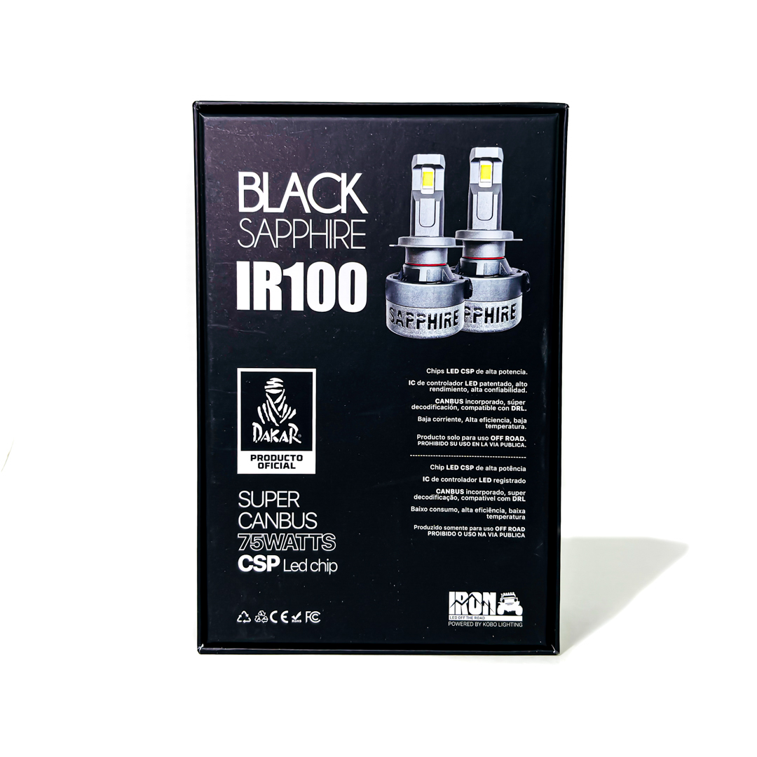 OFF ROAD KIT DE LED BLACK SAPPHIRE SUPER CANBUS HB1 9004 75 WATTS CON COOLER INTERNO  Y DRIVER EXTERNO - 10