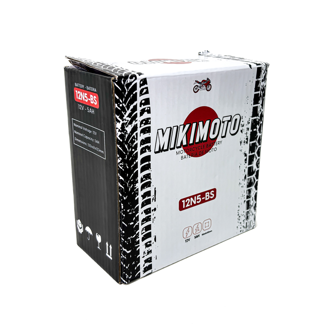 BATERIA DE MOTO YT5A 12N5-3B  YT5A ZANELLA ZB 110 12V5AH. CANTIDAD POR BULTO 10 - 7