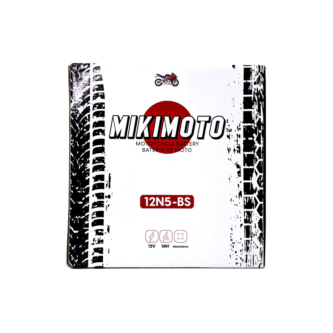BATERIA DE MOTO YT5A 12N5-3B  YT5A ZANELLA ZB 110 12V5AH. CANTIDAD POR BULTO 10 - 8