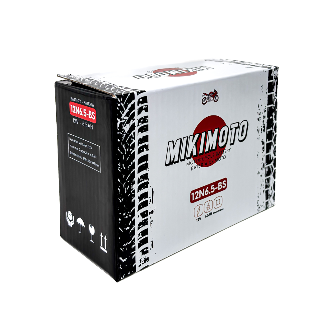 BATERIA DE MOTO 12N6.5-3B SAPUCAI CECCATO 150 XMM 12V6,5AH. CANTIDAD POR BULTO 10 - 8