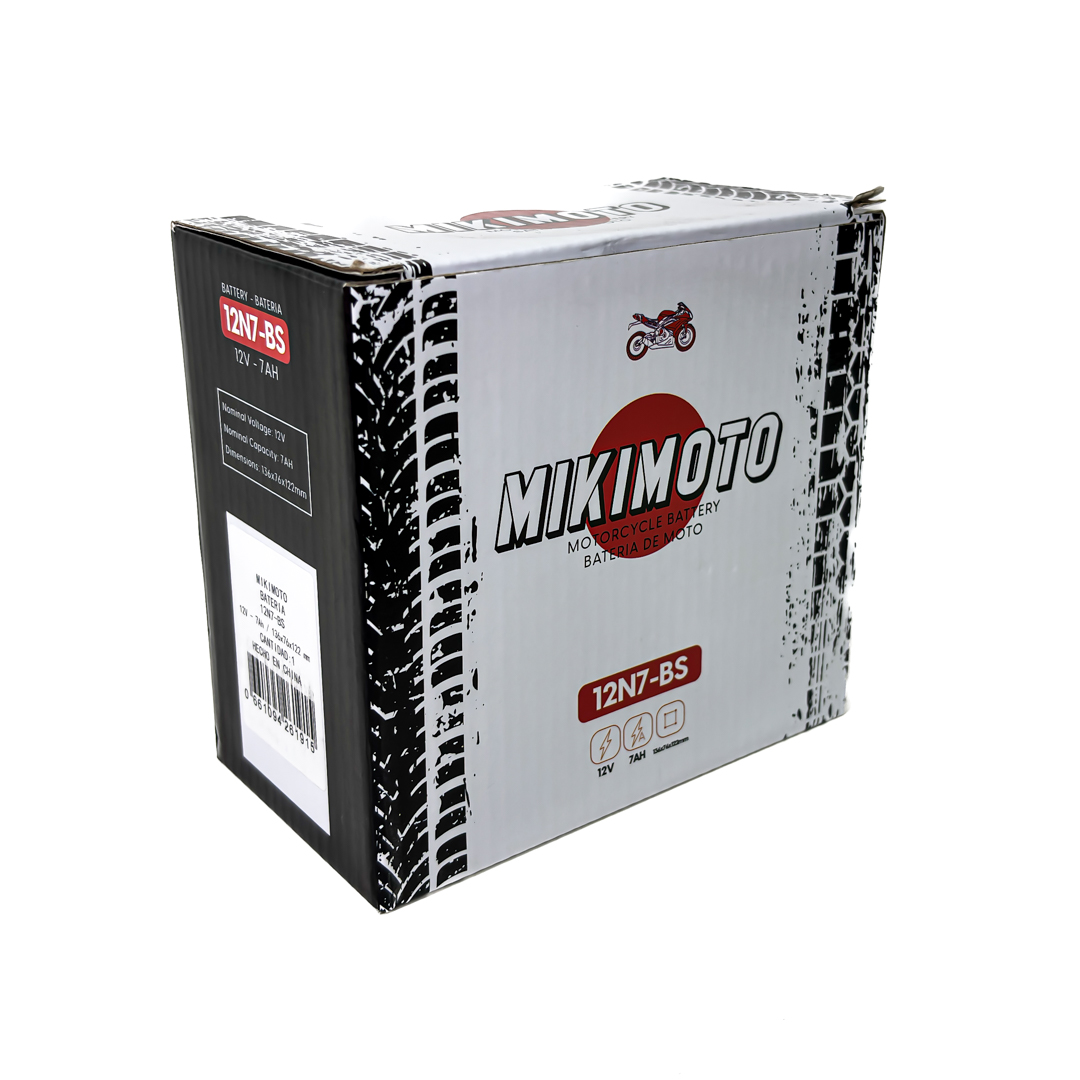 BATERIA DE MOTO 12N7-3B 12N7-BS 12N7-3A GUERRERO GMX 150 12V7AH. CANTIDAD POR BULTO 8 - 4