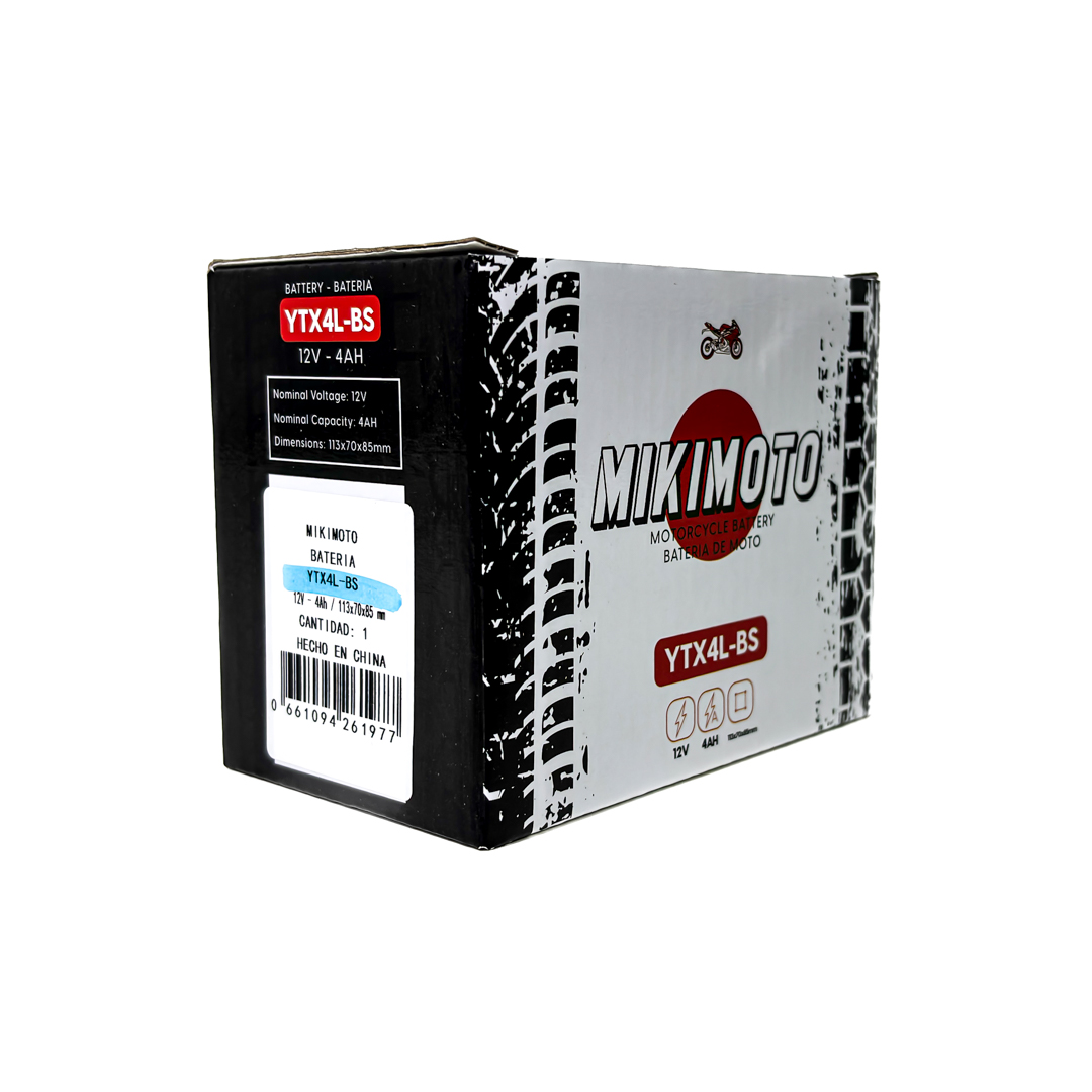 BATERIA DE MOTO YTX4L-BS HONDA FAN BIZ AXIS 90 BROS CG TITAN 12V4AH - 7