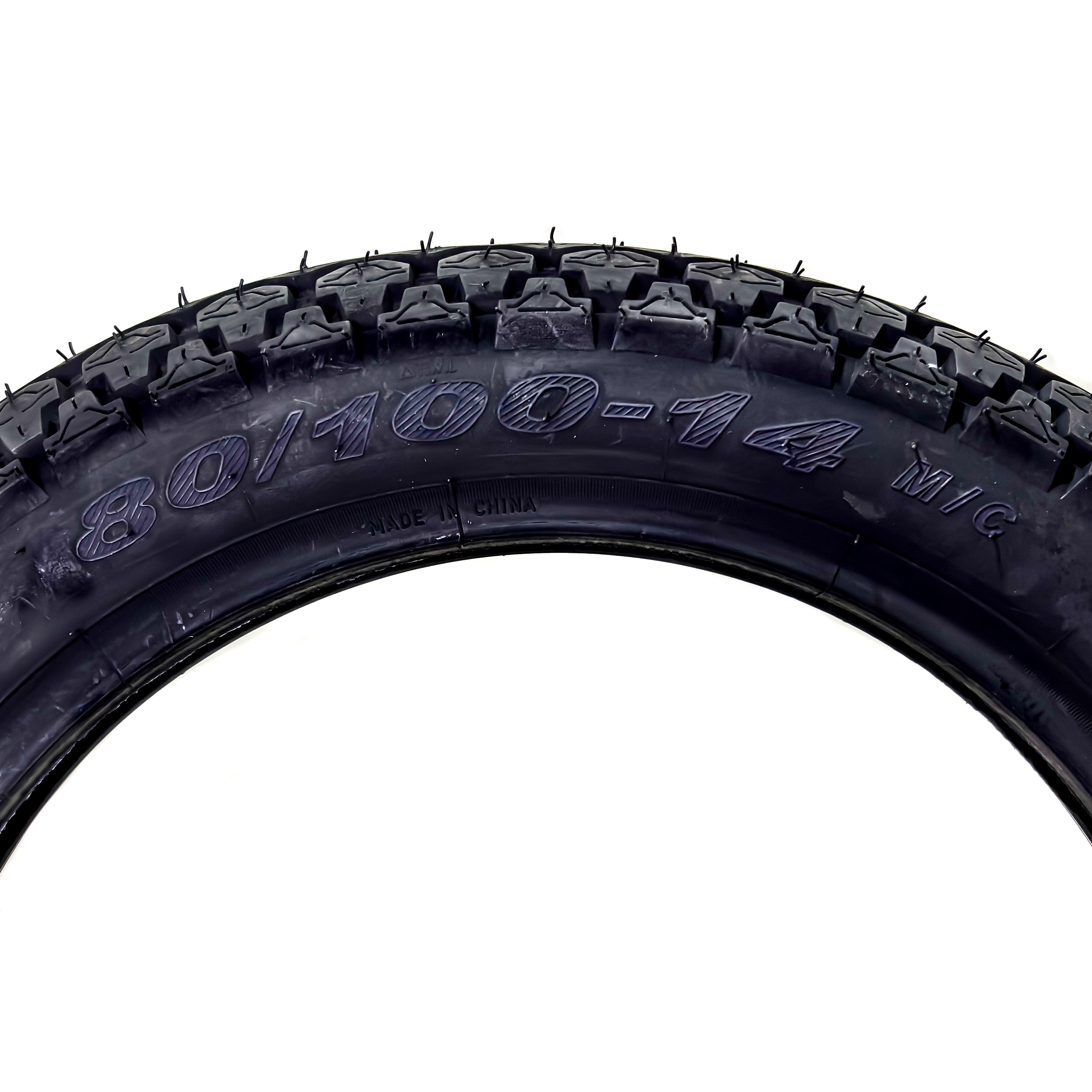 NEUMATICO PARA MOTO APLICACIÓN TRASERA MIKI006-80.100R14 PARA CAMARA - 7