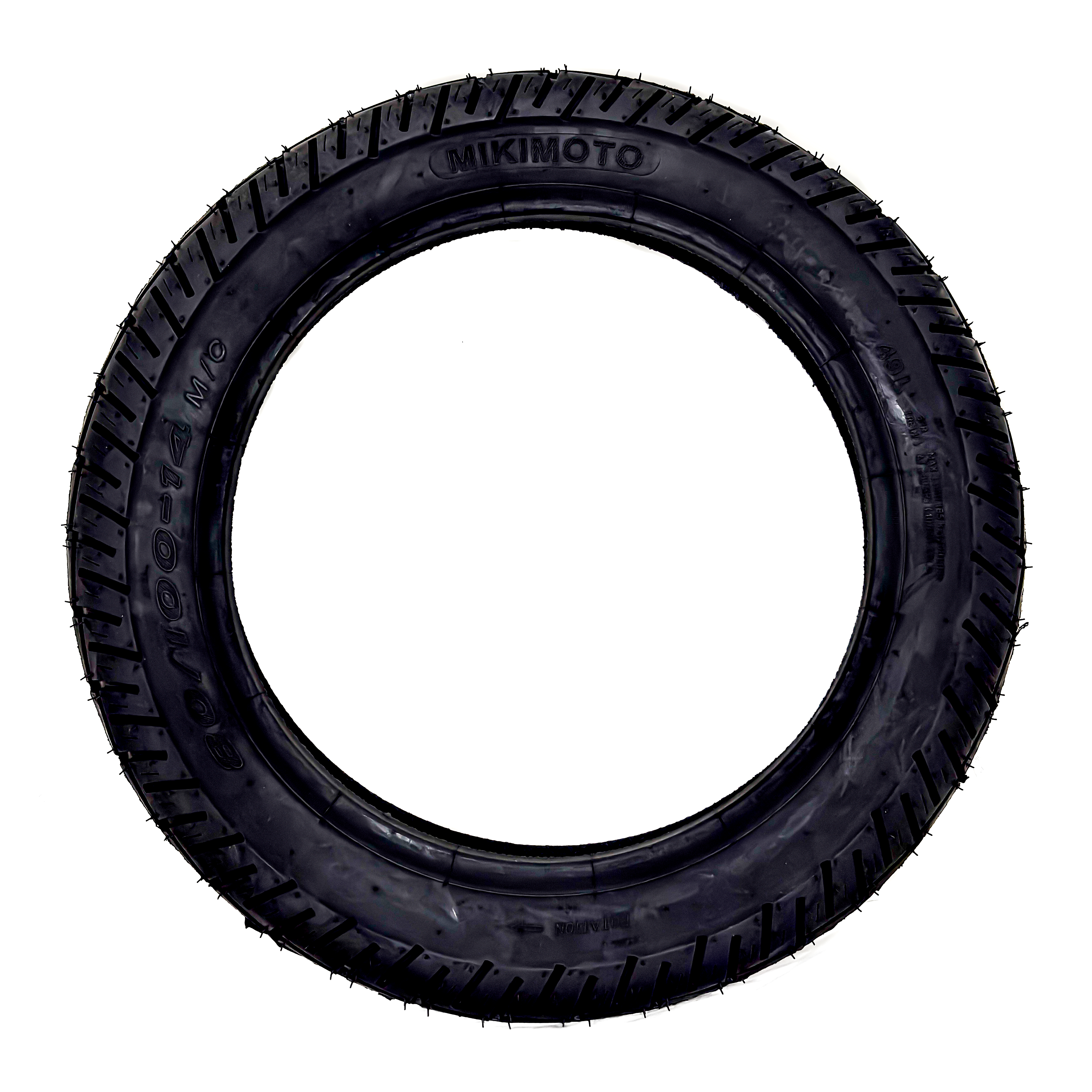 NEUMATICO PARA MOTO APLICACIÓN TRASERA  MIKI055-80.100R14 PARA CAMARA - 2