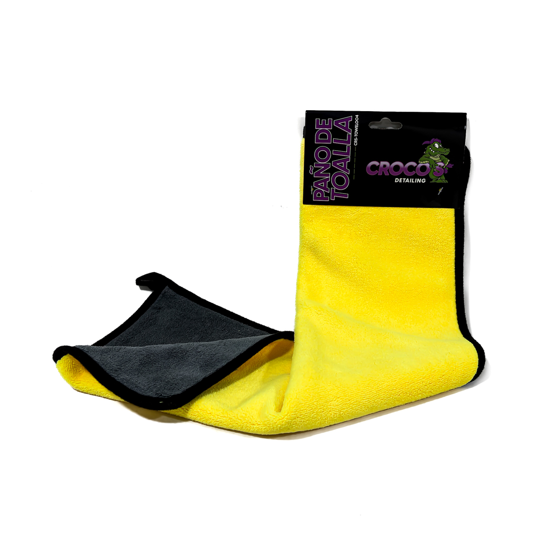 PAÑO DE TOALLA AMARILLO Y GRIS 800GSM 30CM * 60CM