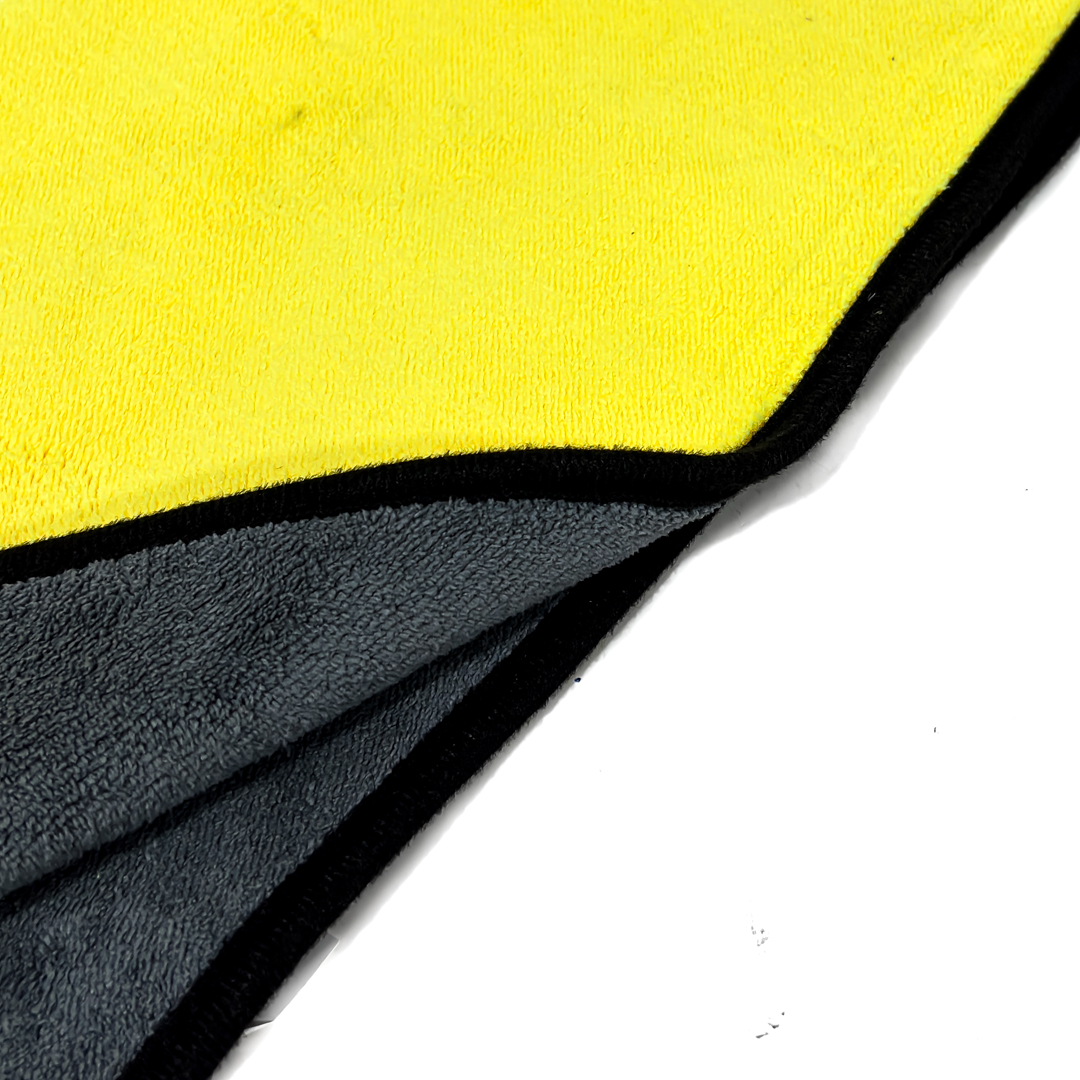 PAÑO DE TOALLA AMARILLO Y GRIS 800GSM  40CM * 40CM - 2
