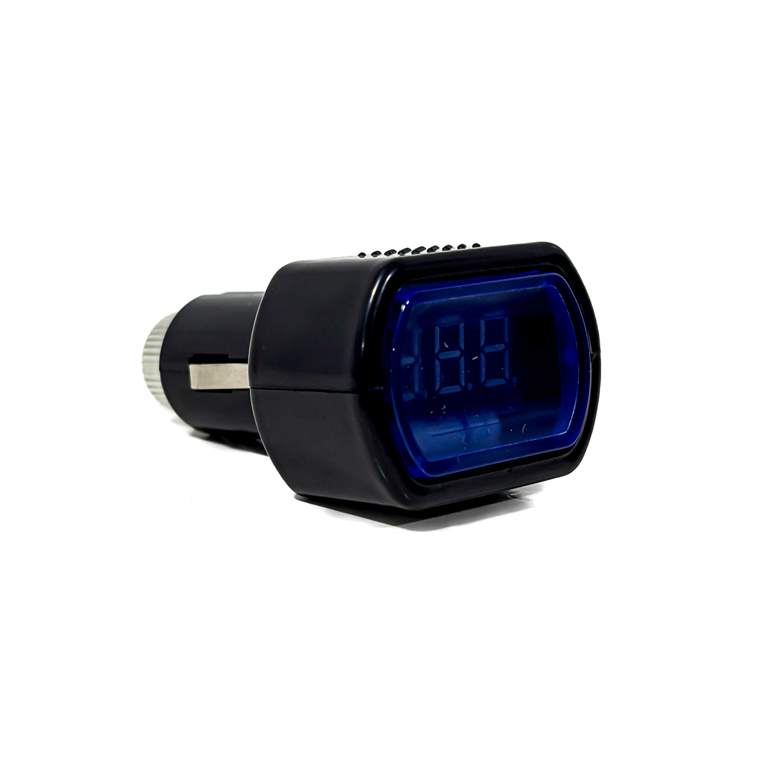 ACCESORIO PARA CELULAR VOLTIMETRO DIGITAL 12V / 24V AZUL - 2