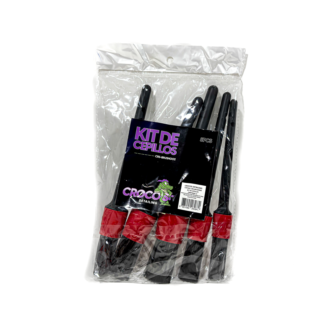 KIT DE CEPILLOS 5 PIEZAS COLOR NEGRO - 3