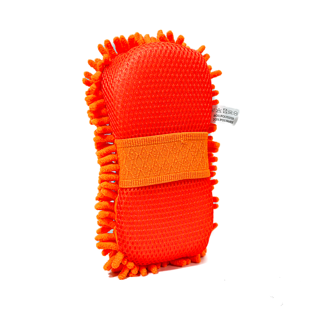 ESPONJA CON ELASTICO ESPONJA CHENILLE NARANJA - 3