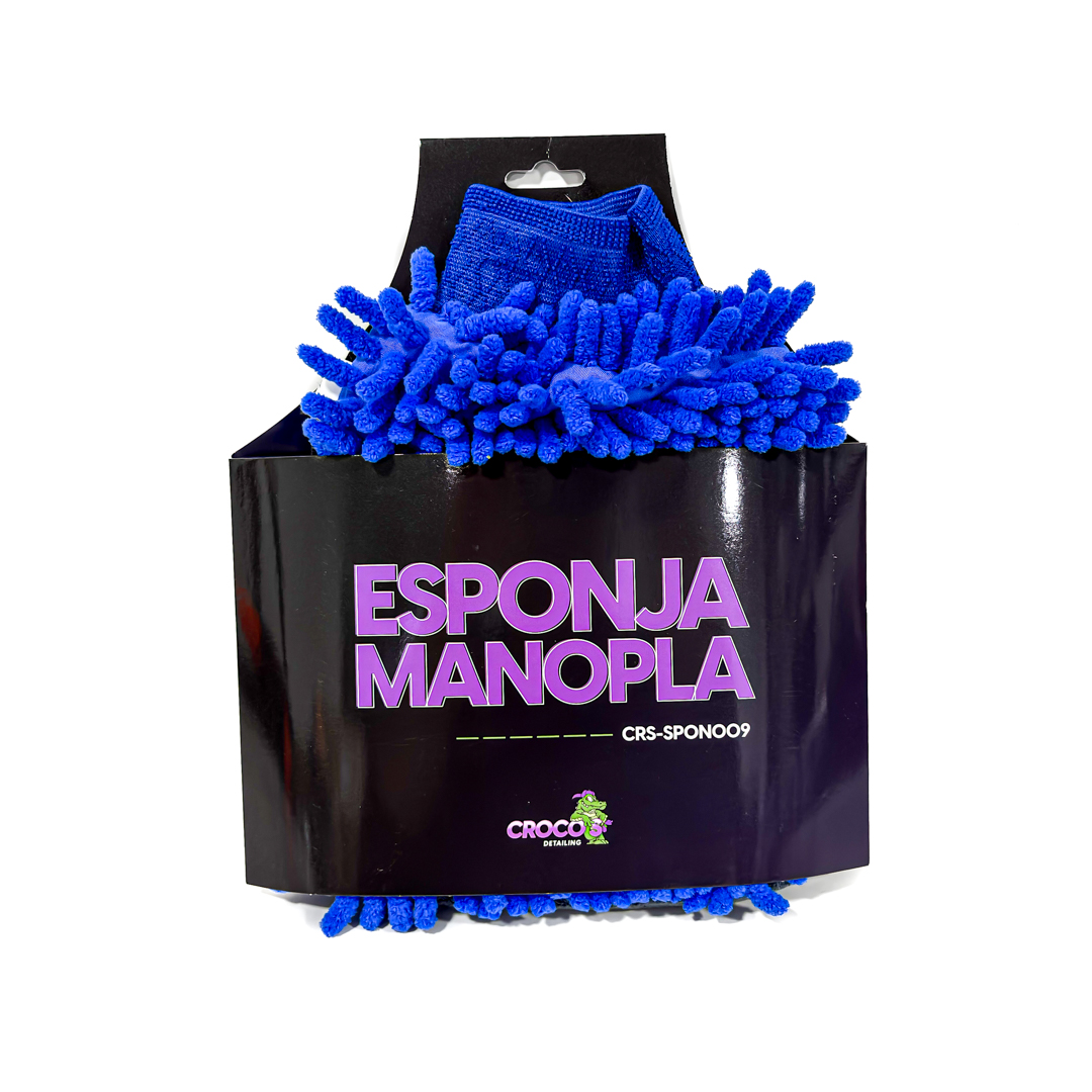 ESPONJA MANOPLA GUANTE MANOPLA
CHENILLE + CORAL  AZUL Y GRIS - 2