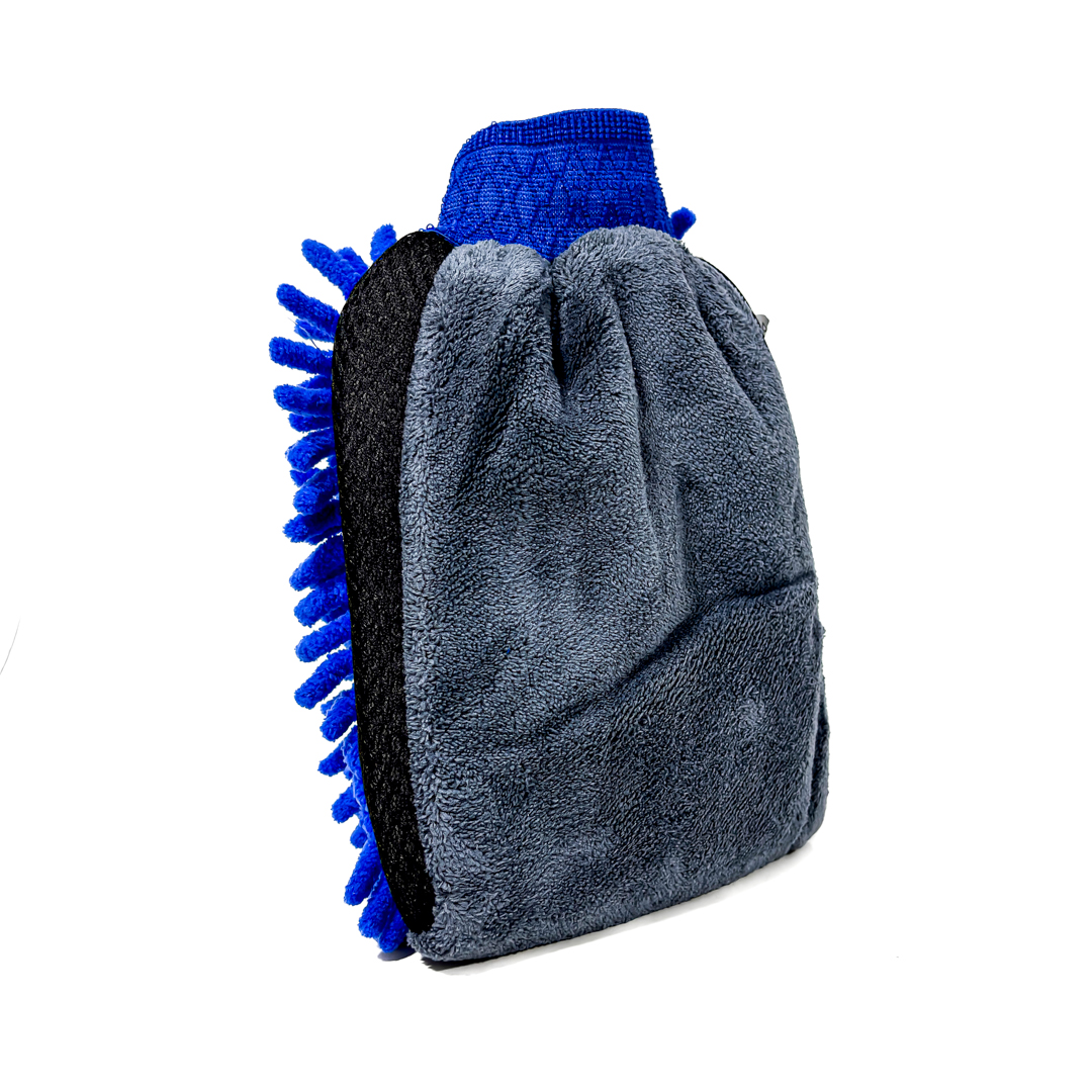 ESPONJA MANOPLA GUANTE MANOPLA
CHENILLE + CORAL  AZUL Y GRIS - 3