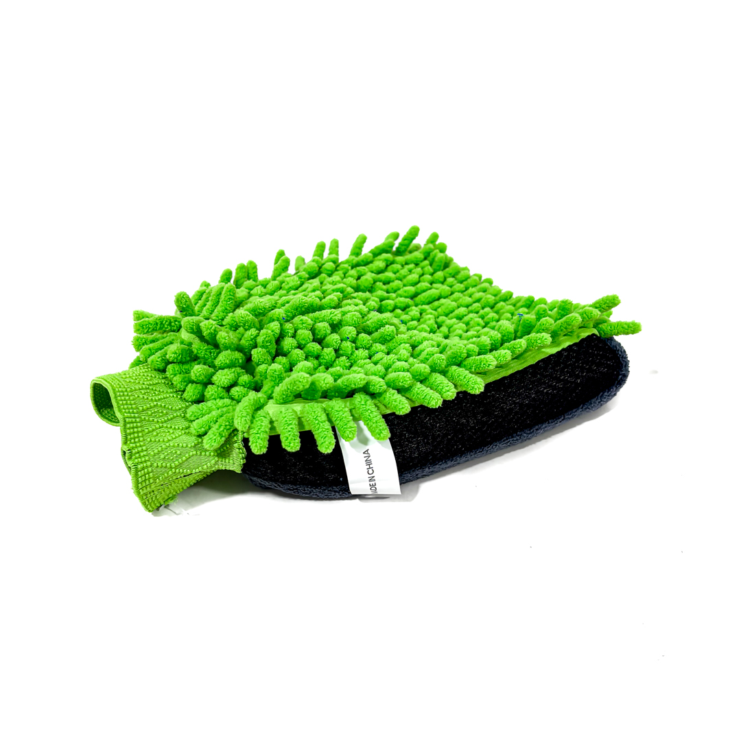 ESPONJA MANOPLA GUANTE MANOPLA
CHENILLE + CORAL  VERDE Y GRIS - 3