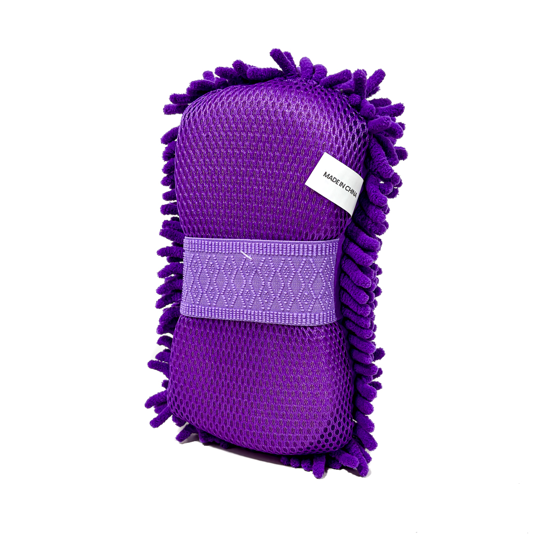 ESPONJA CON ELASTICO ESPONJA CHENILLE VIOLETA - 3