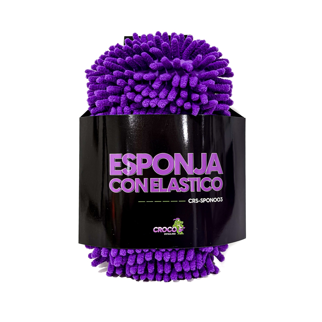 ESPONJA CON ELASTICO ESPONJA CHENILLE VIOLETA - 5