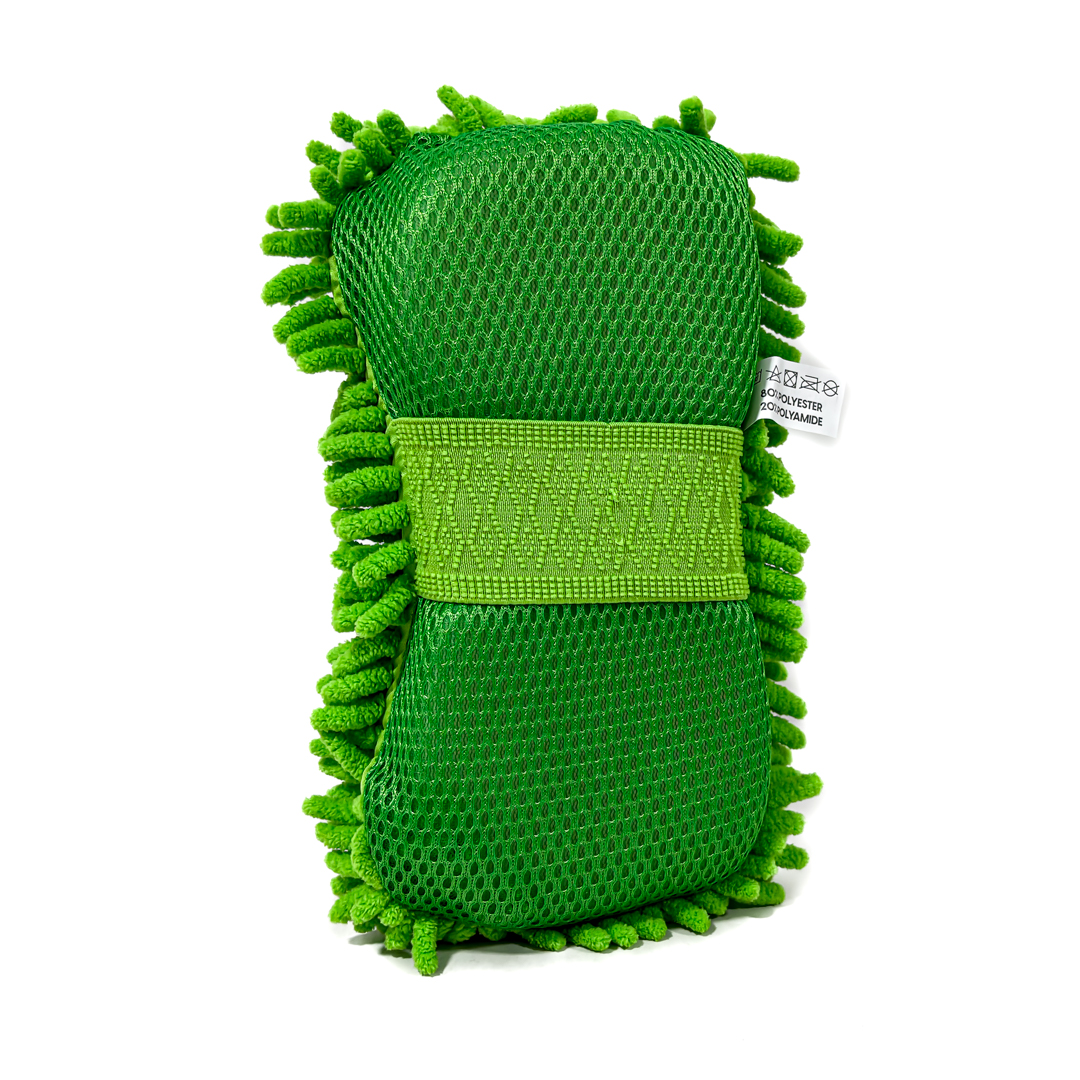 ESPONJA CON ELASTICO ESPONJA CHENILLE VERDE - 3