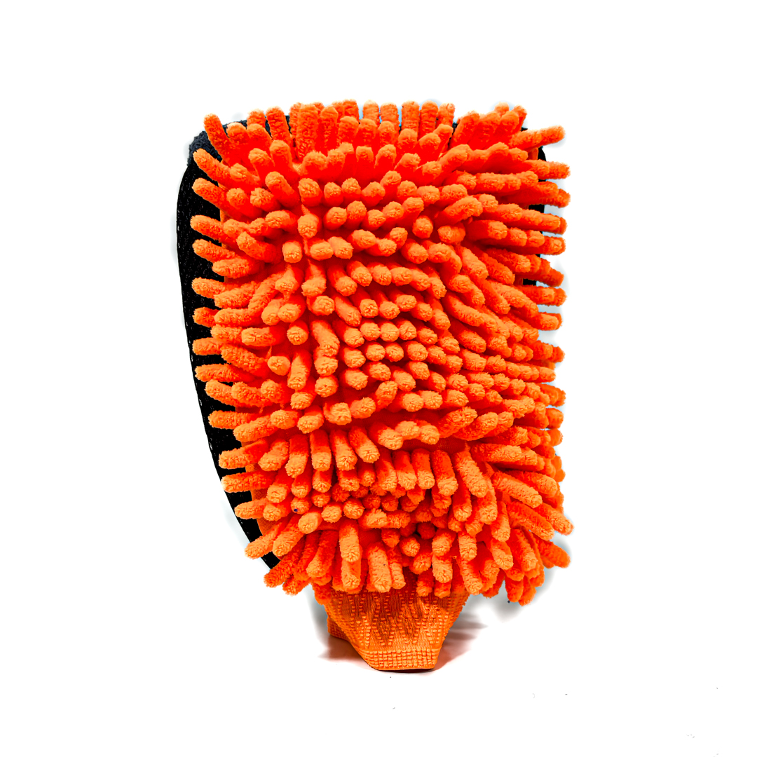 ESPONJA MANOPLA GUANTE MANOPLA
CHENILLE + CORAL NARANJA Y GRIS