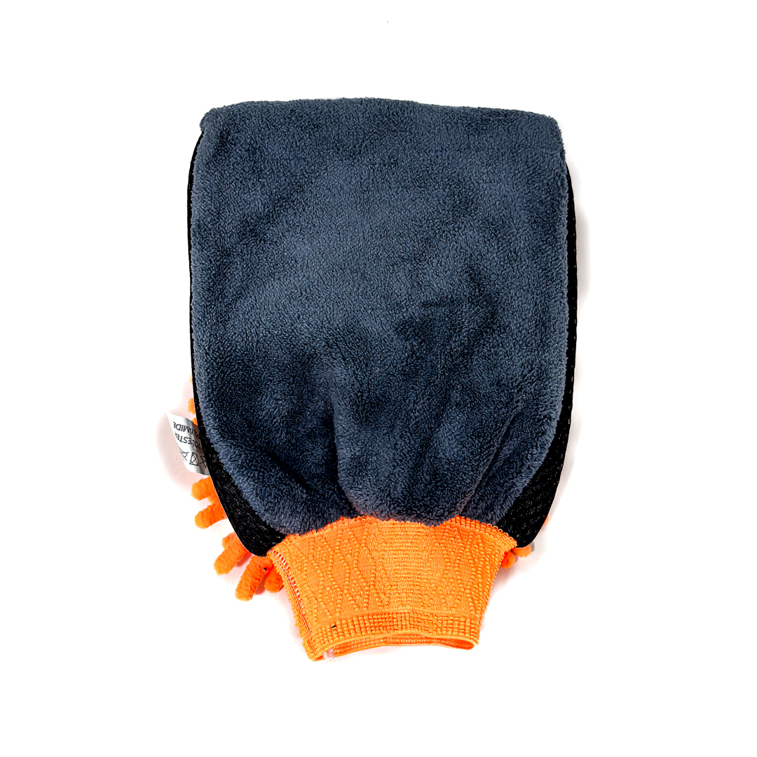 ESPONJA MANOPLA GUANTE MANOPLA
CHENILLE + CORAL  NARANJA Y GRIS - 3