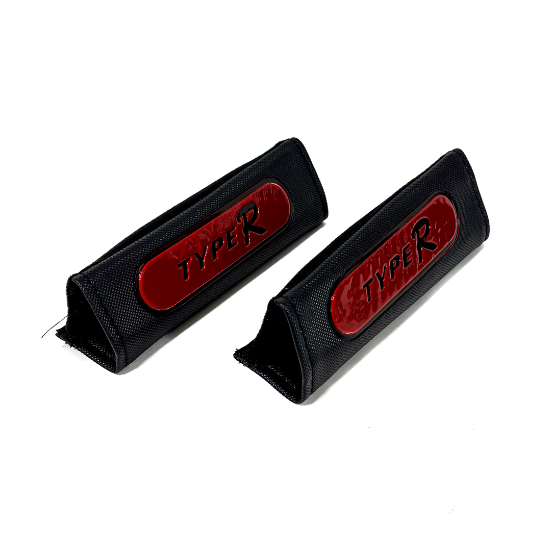 KIT CUBRE VOLANTE SIMPLE CUBRE VOLANTE 38MM + CUBRE CINTURON COLOR: NEGRO + ROJO - 4
