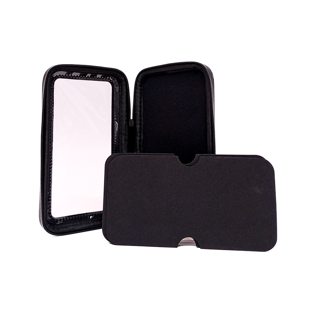 ACCESORIO PARA CELULAR SOPORTE DE CELULAR PARA BICICLETAS Y MOTOS SCOOTER CON CIERRE Y SCREEN PROTECTOR,  ENGANCHE A MANUBRIO Y ROTACION 360 GRADOS 6.5 PULGADAS COLOR NEGRO - 3